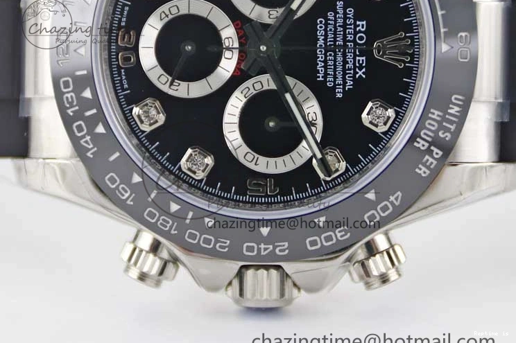 1218 Breathable Daytona 116519 SS TWF 1:1 Best Edition 904L Steel Black Diamonds Dial on Oysterflex Strap A 2413